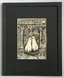 Beneath the Sheets; A Forbidden Love - Monochrome Edition Framed 11x14” in Small Linear I Black (A) Mounted Print