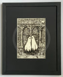 Beneath the Sheets; A Forbidden Love - Monochrome Edition Framed 11x14” in Small Linear I Black (A) Mounted Print