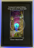 Beneath the Sheets; The Black Abbot - Enchanted Limited Edition; Celestial Lights Framed Small Linear I Black (A)