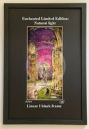 Beneath the Sheets; The Black Abbot - Enchanted Limited Edition; Celestial Lights Mounted Embellished Print
