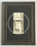 Beneath The Sheets; Boo! Horace Causes Trouble - Monochrome Edition. A black and white cute ghost art print in The Shambles in the haunted City of York. By M.J Braithwaite. Frame in Muse II Distressed black.