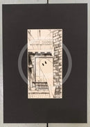 Beneath The Sheets; Boo! Horace Causes Trouble - Monochrome Edition. A black and white cute ghost art print in The Shambles in the haunted City of York. By M.J Braithwaite. 