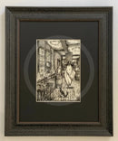 Beneath the Sheets; The Cavalier and The Black Cats - Monochrome Edition - Framed 11x14” in Muse II Black (F) - Mounted