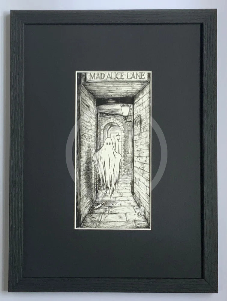 Beneath the Sheets; The Concerning Matter of Alice - Monochrome Edition Framed in small linear I black