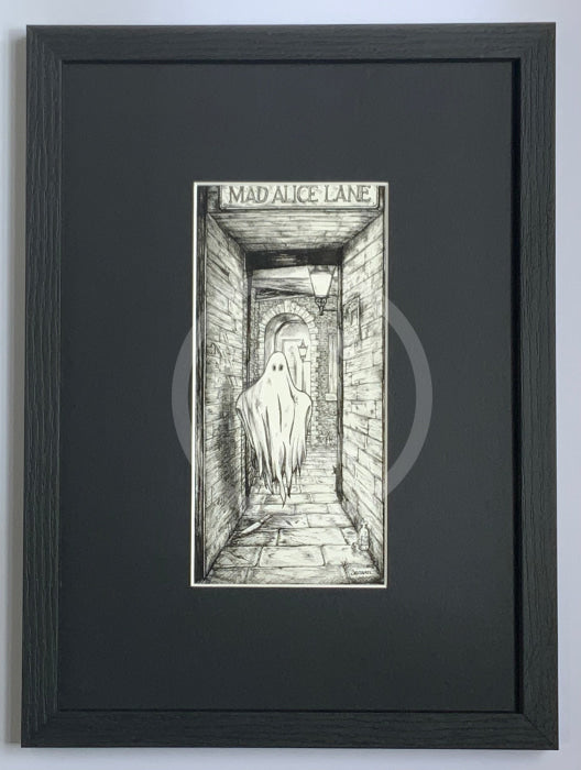 Beneath the Sheets; The Concerning Matter of Alice - Monochrome Edition Framed in small linear I black