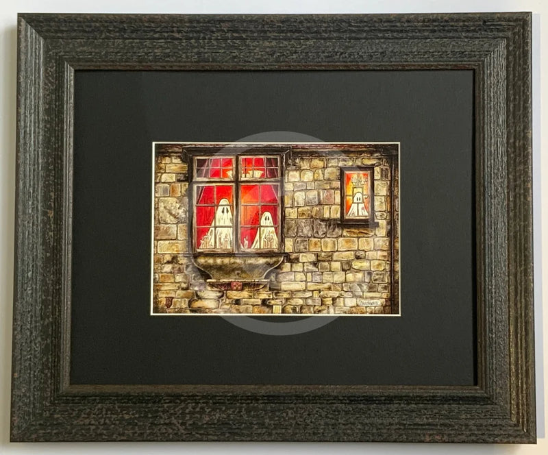 Beneath the Sheets; The Girl in the Window - Colour Edition Framed in muse II black