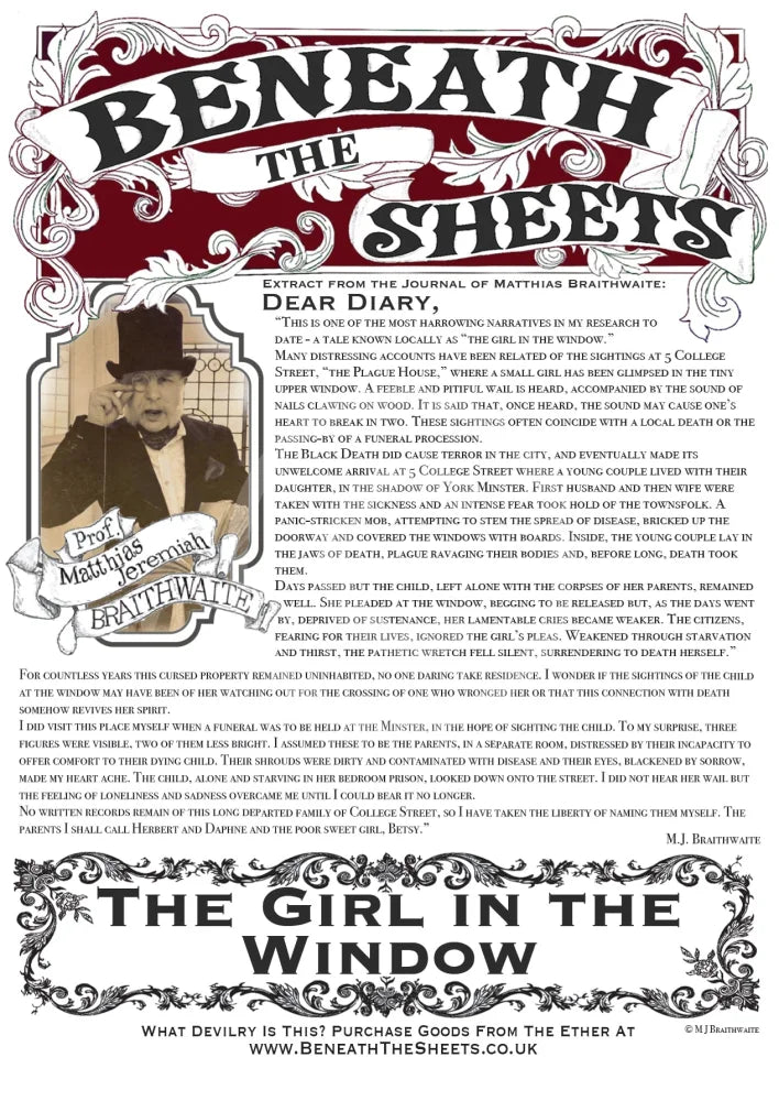 Beneath the Sheets; The Girl in the Window - The Professor's Diary