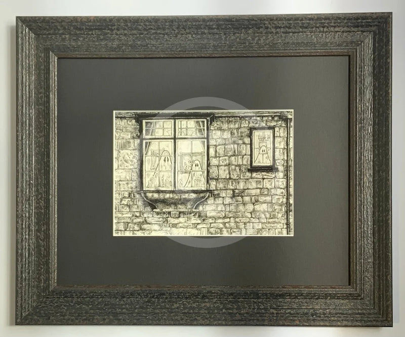Beneath the Sheets; The Girl in the Window - Monochrome Edition framed in muse II black