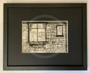 Beneath the Sheets; The Girl in the Window - Monochrome Edition- small black linear frame
