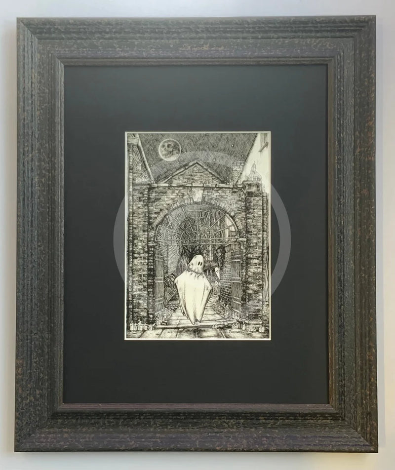 Beneath the Sheets; The Headless Horror - Monochrome Edition framed in muse II black