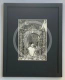 Beneath the Sheets; The Headless Horror - Monochrome Edition framed in small linear I black