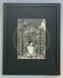 Beneath the Sheets; The Headless Horror - Monochrome Edition framed in small linear I black
