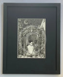 Beneath the Sheets; The Headless Horror - Monochrome Edition framed in small linear I black