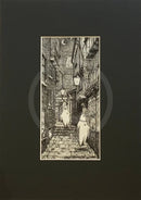 Beneath the Sheets; Lady Peckett and the Beheaded King - Monochrome Edition - Mounted 10x14’’ - Mounted Print