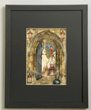 Beneath the Sheets; The Midnight Funeral - Colour Edition Mounted Print framed in small linear I black 