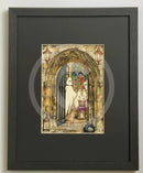 Beneath the Sheets; The Midnight Funeral - Colour Edition Mounted Print framed in small linear I black 