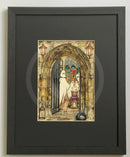 Beneath the Sheets; The Midnight Funeral - Colour Edition Mounted Print framed in small linear I black 