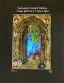 Beneath the Sheets - The Midnight Funeral Ghostly Lights - Enchanted Limited Edition - Mounted Embellished Print