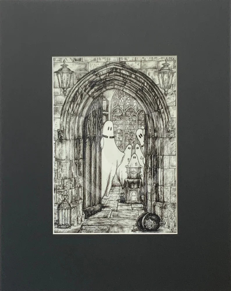 Beneath the Sheets; The Midnight Funeral - Monochrome Edition  Black mount