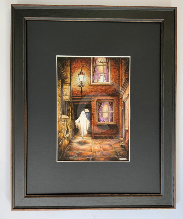 Beneath the Sheets; The Moonlight Visitor - Colour Edition black pastel frame