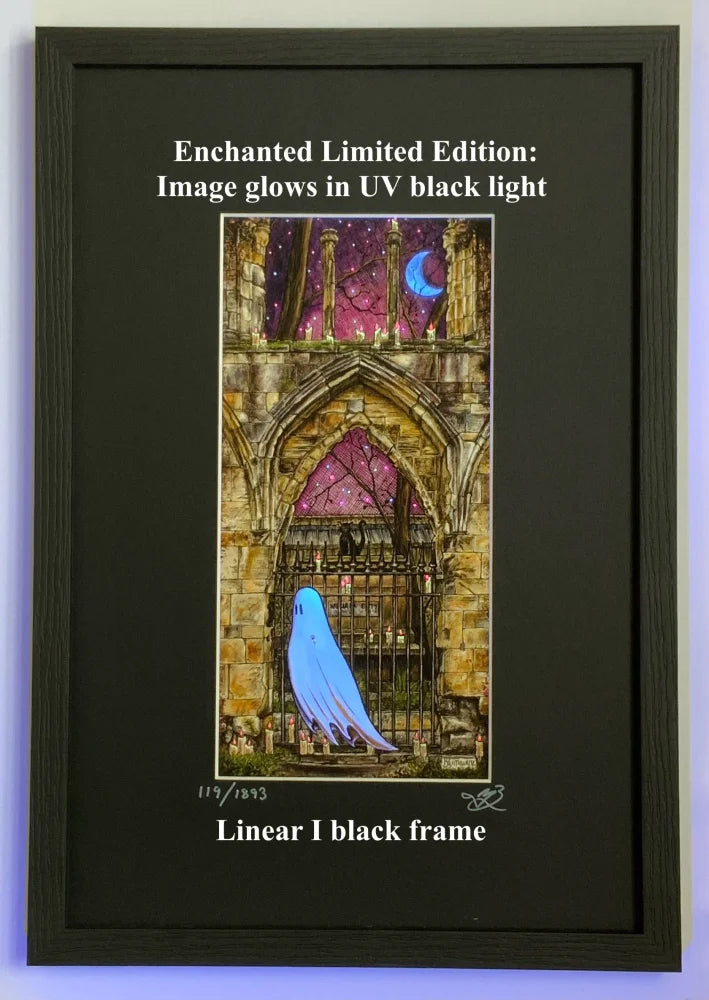 Beneath the Sheets; Quiet as a Nun - Enchanted Limited Edition; Celestial Light Mounted Embellished Print