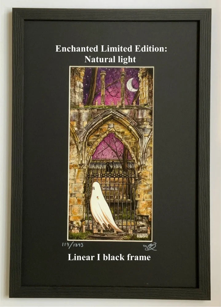 Beneath the Sheets; Quiet as a Nun - Enchanted Limited Edition; Celestial Light Mounted Embellished Print