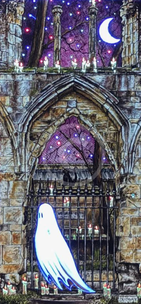 Beneath the Sheets; Quiet as a Nun - Enchanted Limited Edition; Celestial Light Mounted Embellished Print
