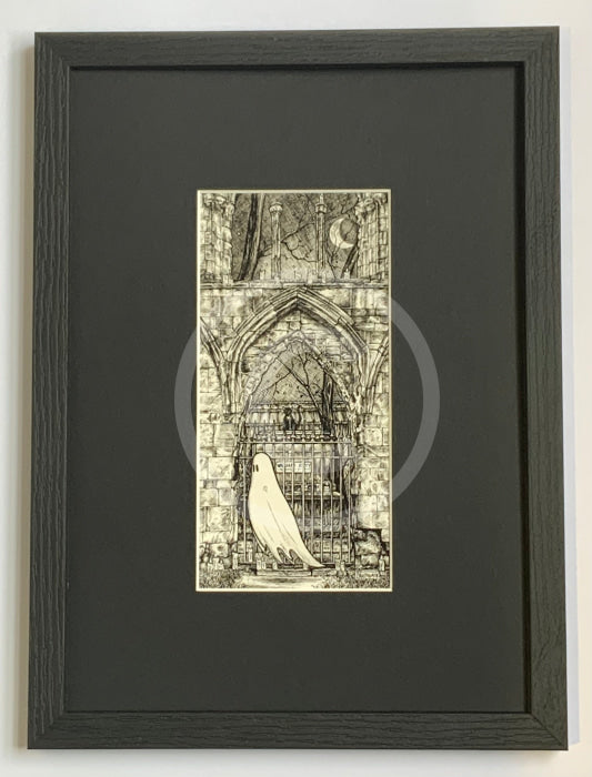 Beneath the Sheets; Quiet as a Nun - Monochrome Edition Framed in small linear I black