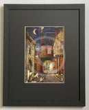 Beneath the Sheets; The Screaming Orphans of Bedern (detail) - Colour Edition Mounted Print framed in small linear I black