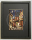 Beneath the Sheets; The Screaming Orphans of Bedern (detail) - Colour Edition Mounted Print framed in small linear I black