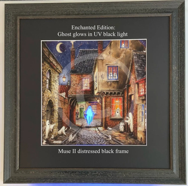 Beneath the Sheets; The Screaming Orphans of Bedern - Enchanted Edition Framed in Muse II Black (F) Mounted Embellished