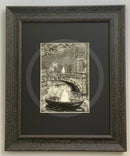 Beneath the Sheets; The Shrouded Lady and the Night Fisherman - Monochrome Edition Framed 11x14” in Muse II Black (F)
