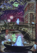 Beneath the Sheets; The Shrouded Lady & The Night Fisherman - Enchanted Limited Edition - Celestial Lights Mounted
