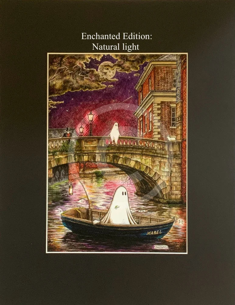 Beneath the Sheets; The Shrouded Lady & The Night Fisherman - Enchanted Edition Mounted Embellished Print