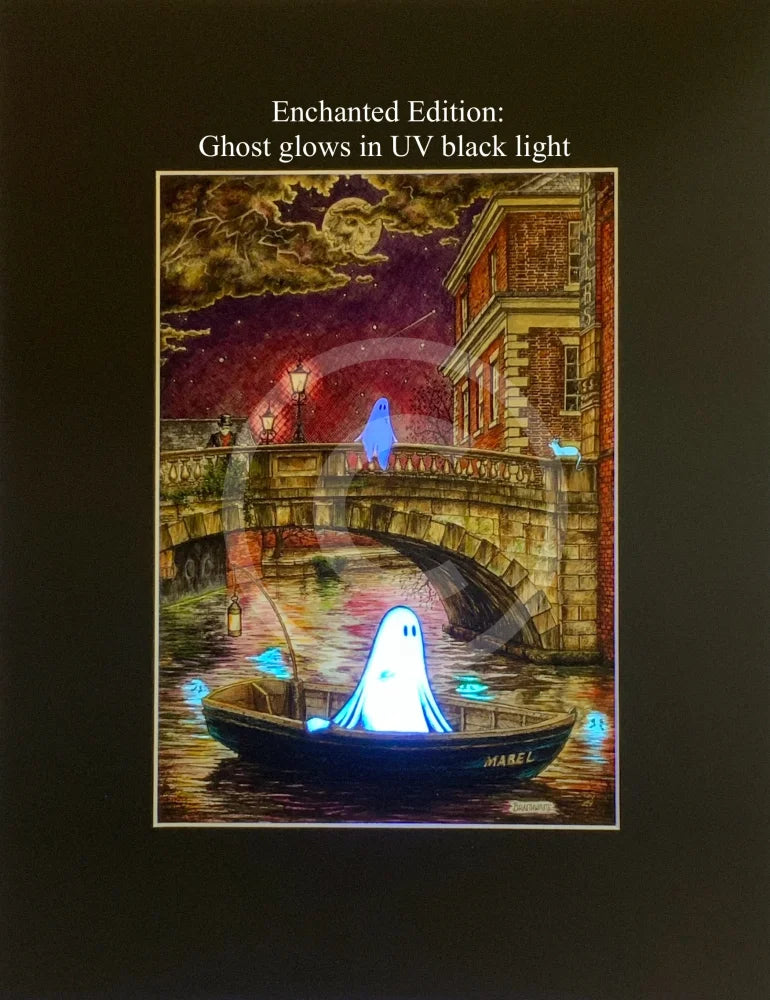 Beneath the Sheets; The Shrouded Lady & The Night Fisherman - Enchanted Edition Mounted Mounted Embellished Print