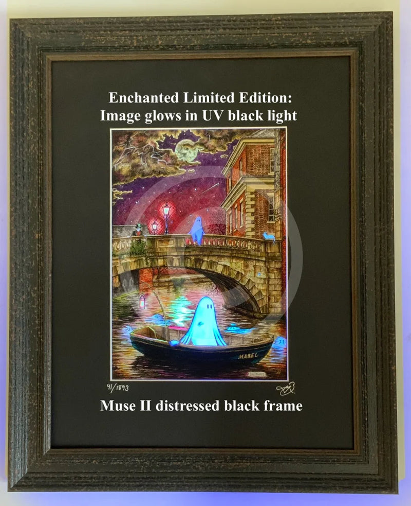 Beneath the Sheets; The Shrouded Lady & The Night Fisherman - Enchanted Limited Edition - Celestial Lights Framed Muse