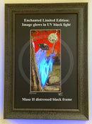 Beneath the Sheets; Stand and Deliver - Enchanted Limited Edition Celestial Lights Framed Muse II Black (F) Mounted
