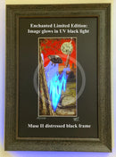Beneath the Sheets; Stand and Deliver - Enchanted Limited Edition Celestial Lights Framed Muse II Black (F) Mounted