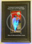 Beneath the Sheets; Stand and Deliver - Enchanted Limited Edition Celestial Lights Framed Muse II Black (F) Mounted