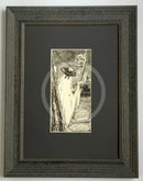  Beneath the Sheets;  Stand and Deliver - Monochrome Edition. This black and white ghost art print features the lawless spirit of the notorious highwayman Dick Turpin wielding his smoking musket, guarding his grave in the historic haunted City of York. By M.J Braithwaite.  Framed in muse II Distressed black. By M.J Braithwaite.