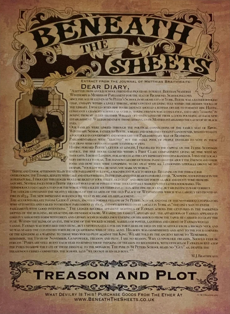 Beneath the Sheets; Treason and Plot - Enchanted Edition Mounted Embellished Print
