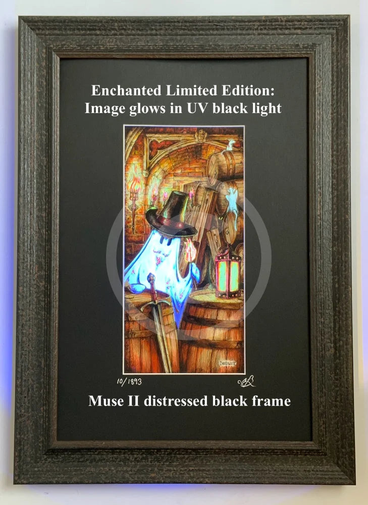 Beneath the Sheets; Treason and Plot - Enchanted Limited Edition; Ghostly Lights Framed Muse II Black (F) Mounted