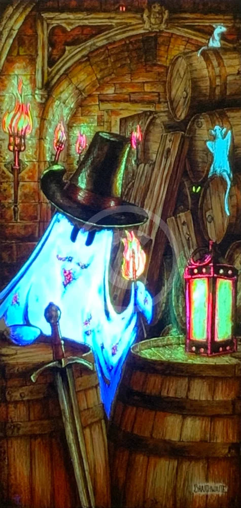 Beneath the Sheets; Treason and Plot - Enchanted Limited Edition; Ghostly Lights Mounted Embellished Print