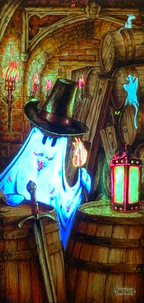 Beneath the Sheets; Treason and Plot - Enchanted Limited Edition; Ghostly Lights Mounted Embellished Print