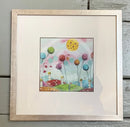Birds Eye Ewe Balloon Print By Dale Bowen Framed Pewter Cube 