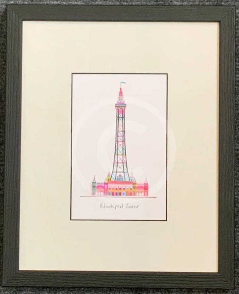 Blackpool Tower Print by Ilona Drew