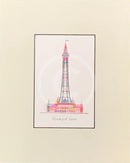 Blackpool Tower Print by Ilona Drew