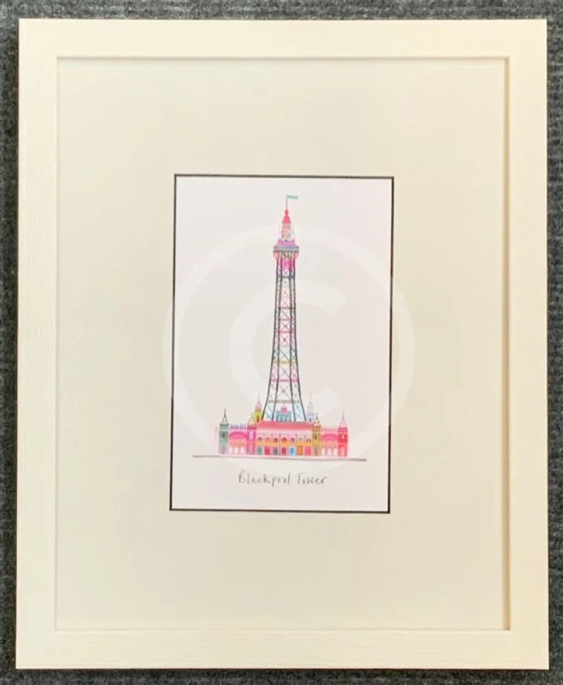 Blackpool Tower Print by Ilona Drew