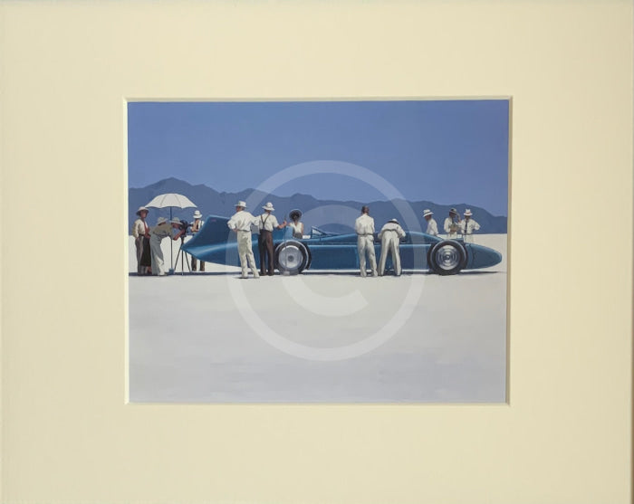 Bluebird At Bonneville By Jack Vettriano Mounted Miniature Mounted