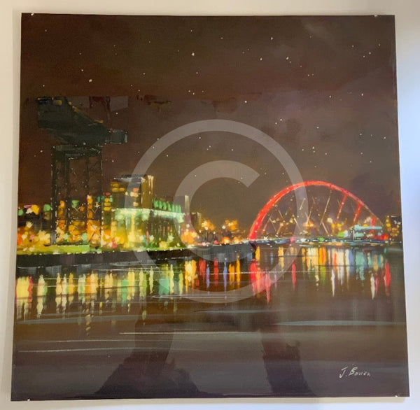 Bright City Lights ORIGINAL PAINTING by Joe Bowen